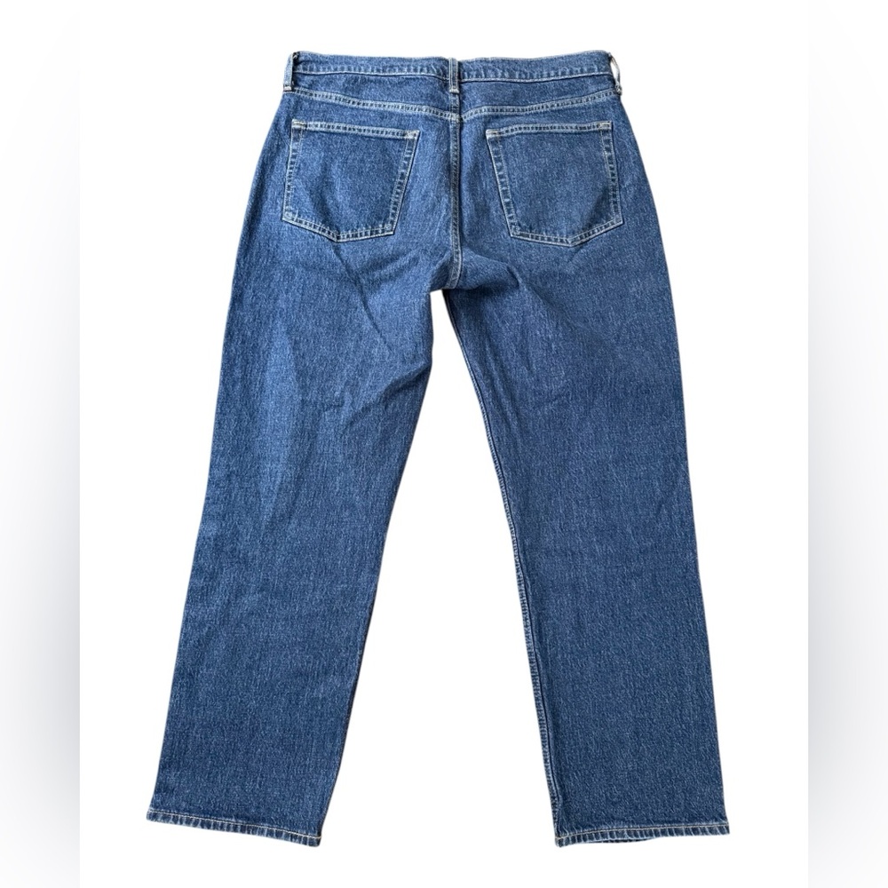 GAP Cheeky Straight High Rise Straight Stretch Button Women's Blue Denim Jeans - Picture 7 of 14